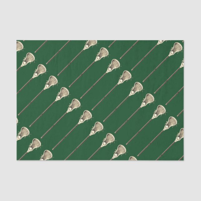Papier Mousseline Lacrosse Green Sports Tissu Paper (Recto)