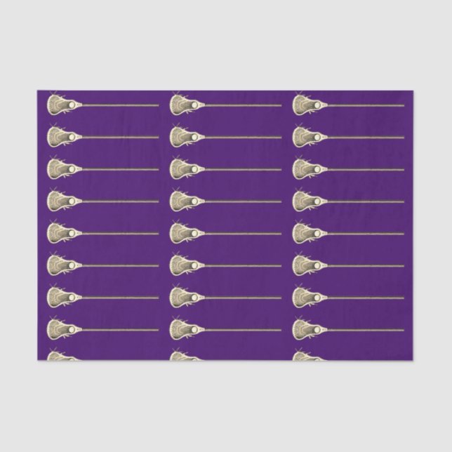 Papier Mousseline Lacrosse Sports Purple Tissu Papier (Recto)