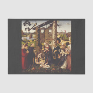 Papier Mousseline L'Adoration par Biagio d'Antonio Art Médiéval