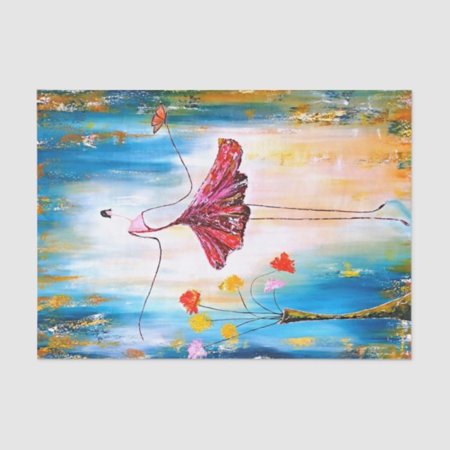 Papier Mousseline Lady blue, Découpage (Recto)