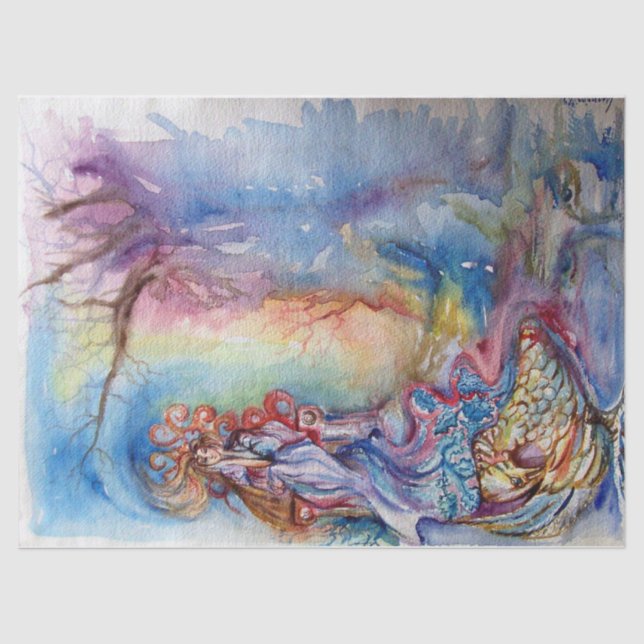 Papier Mousseline LADY OF LAKE / Magie et mystère (Recto)