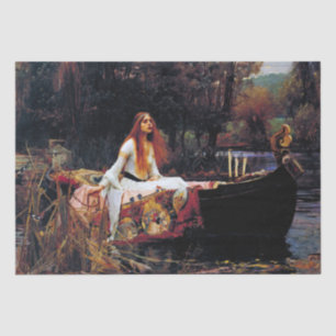 Papier Mousseline Lady of Shallot sur le bateau JW Waterhouse Fine A