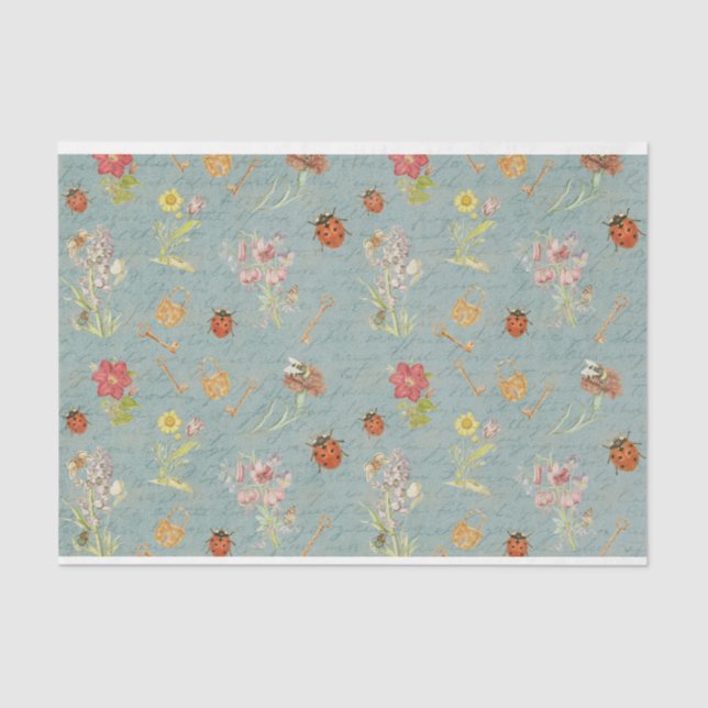 Papier Mousseline Ladybug Meadows (Recto)