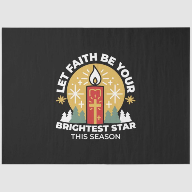 Papier Mousseline Laissez Faith être votre plus brillant Star Candle (Recto)