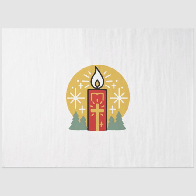 Papier Mousseline Laissez Faith être votre plus brillant Star Candle (Recto)