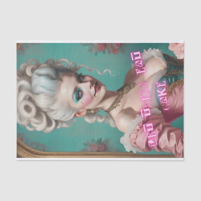 Papier Mousseline Laissez-Les Manger Du Gâteau Marie Antoinette Papi (Recto)