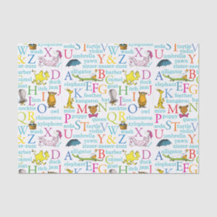 Papier Mousseline L'alphabet du Dr Seuss avec des mots