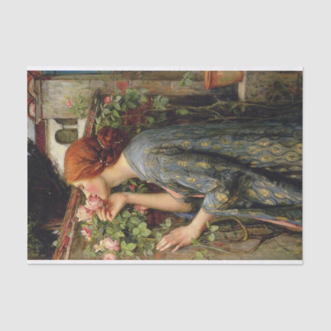 Papier Mousseline L'âme du Rose par John William Waterhouse (Recto)
