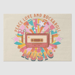 Papier Mousseline L'amour pour la paix et le rock & roll