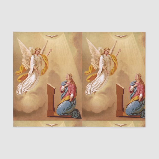 Papier Mousseline L'Annonciation de la Vierge Marie (Recto)