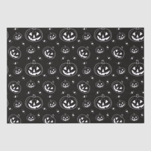 Papier Mousseline Lanternes Jack-O' noir et blanc Halloween noir