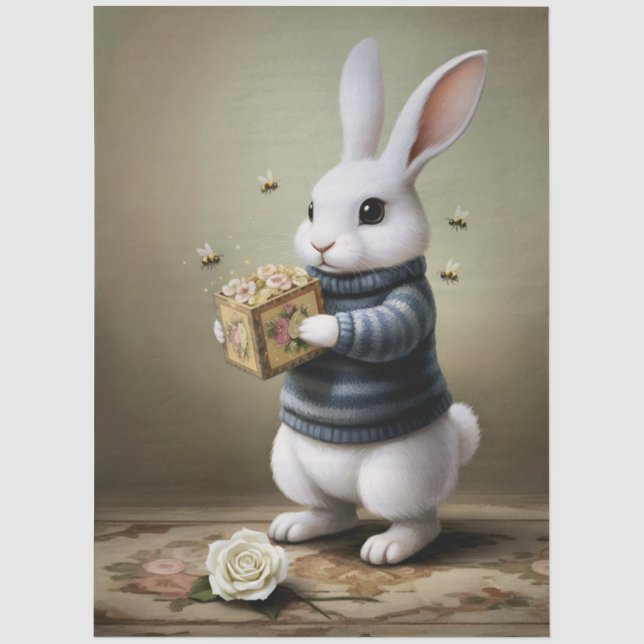 Papier Mousseline Lapin de conte de fées (Recto)