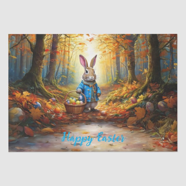 Papier Mousseline Lapin de Pâques  (Recto)