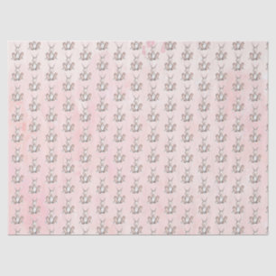 Papier Mousseline Lapin de Pâques aquarelle coordonnant