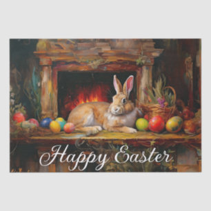 Papier Mousseline Lapin de Pâques Coloré oeufs de Pâques Joyeux Pâqu