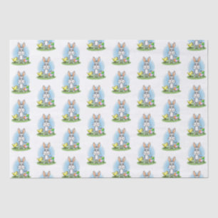 Papier Mousseline Lapin de Pâques et les œufs de Pâques colorés