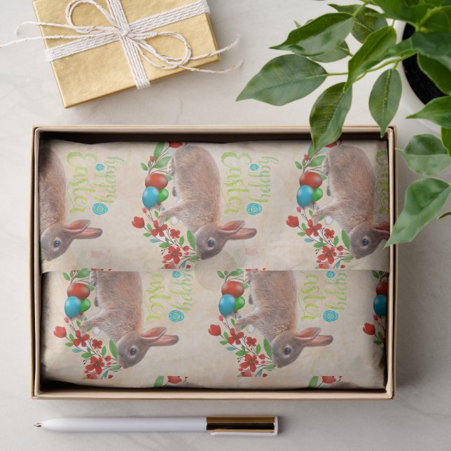 Papier Mousseline Lapin de Pâques mignon - découpage / Fête (Cadeau)