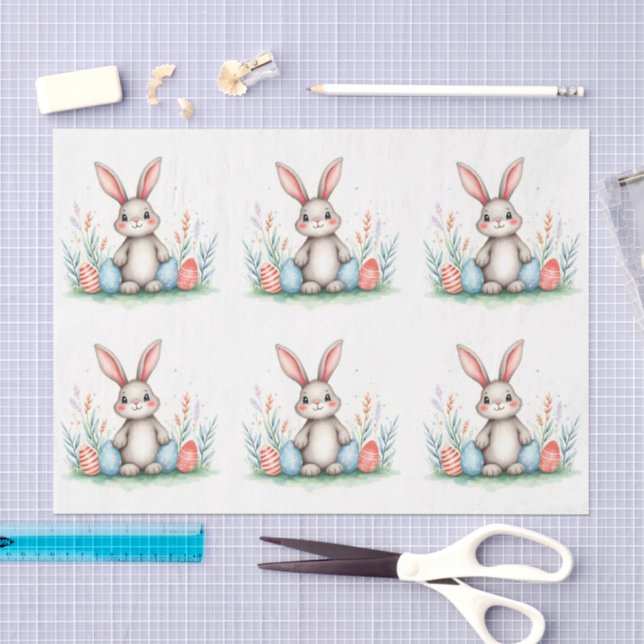 Papier Mousseline Lapin de Pâques Mignon et Collection Populaire d'O (Artisanat)