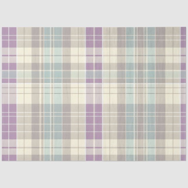 Papier Mousseline Lapin de Pâques plaid série design #18 (Recto)