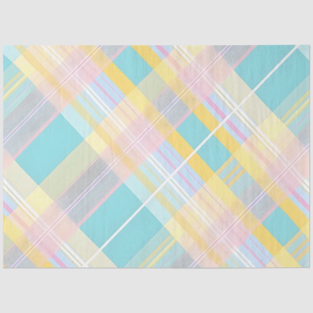 Papier Mousseline Lapin de Pâques plaid série design #25 (Recto)