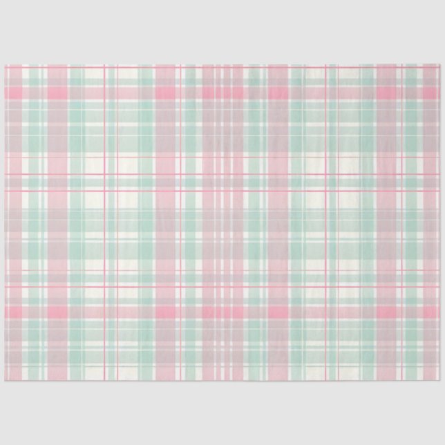 Papier Mousseline Lapin de Pâques série plaid Design #14 (Recto)