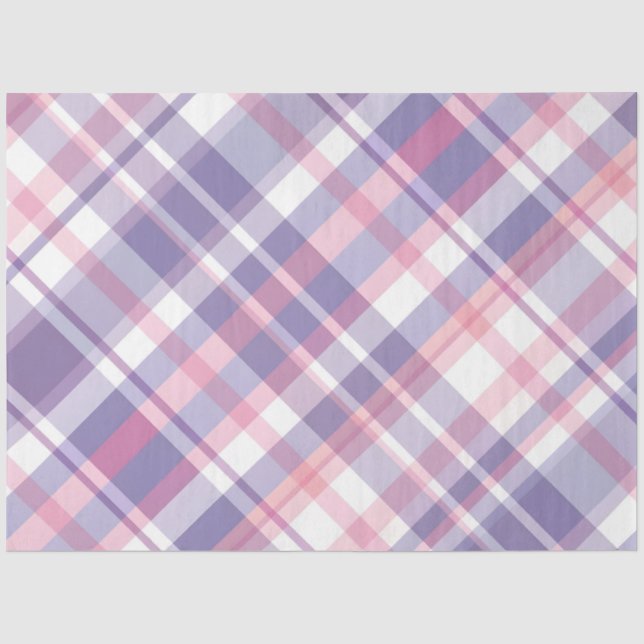 Papier Mousseline Lapin de Pâques série plaid Design #17 (Recto)