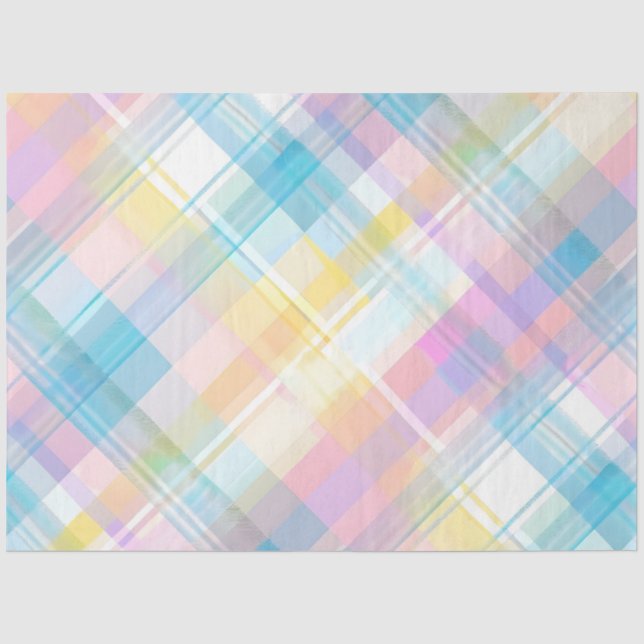 Papier Mousseline Lapin de Pâques série plaid Design #19 (Recto)
