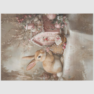 Papier Mousseline Lapin Découpage Fête Pâques et Noël