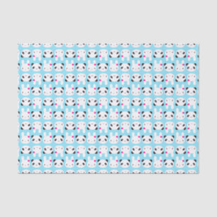 Papier Mousseline Lapin et panda mignons superbes de Kawaii