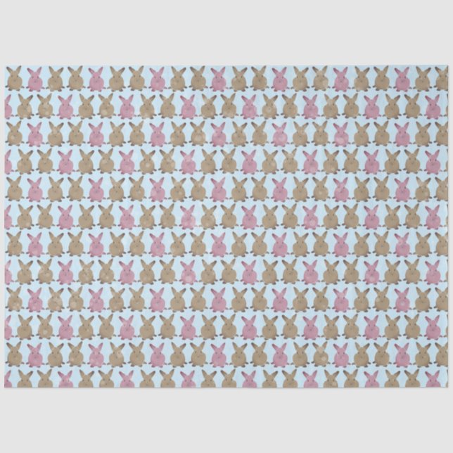 Papier Mousseline Lapin joyeux (Recto)