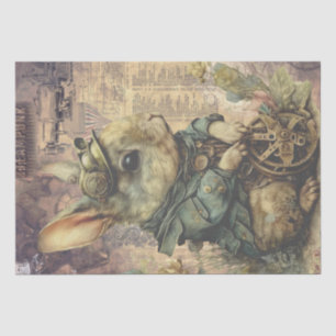 Papier Mousseline Lapin Lapin Steampunk