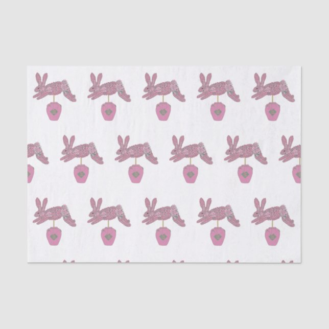 Papier Mousseline Lapin Lapin Topiary Ginger jarres (Recto)