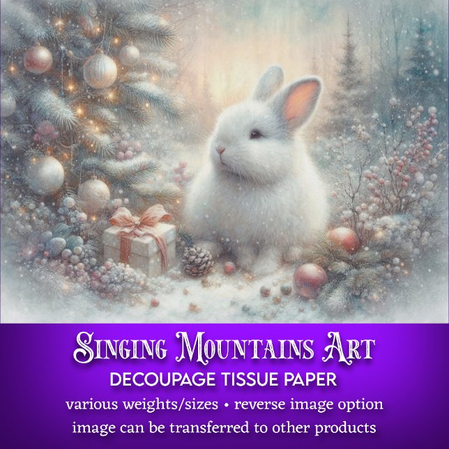 Papier Mousseline Lapin rustique d'hiver Noël découpage de la forêt (Créateur téléchargé)