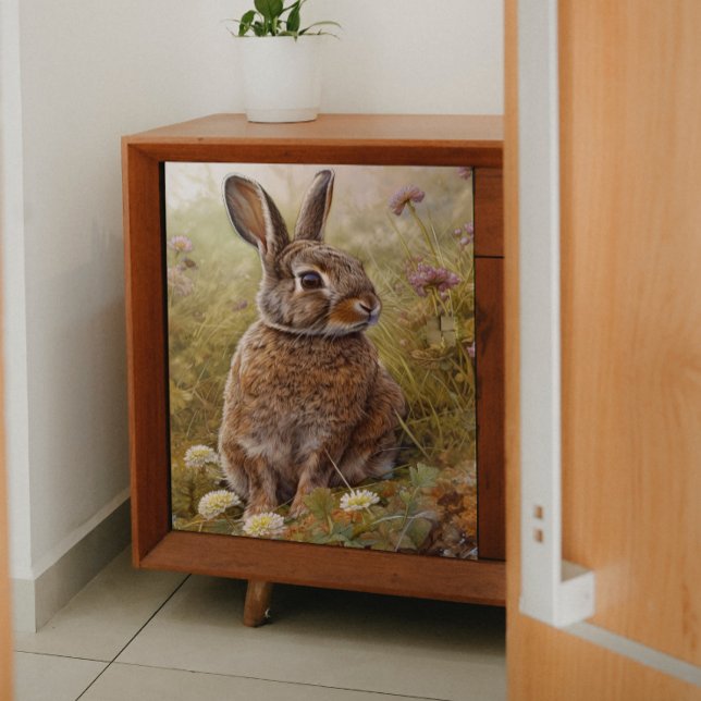 Papier Mousseline Lapin sauvage dans la page de découpage du champ (Créateur téléchargé)