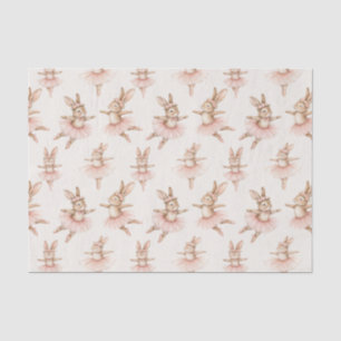 Papier Mousseline lapins de ballerine mignons en tutus roses