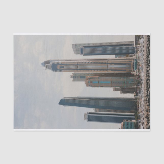 Papier Mousseline L'architecture de Dubai Marina (Recto)