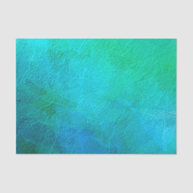 Papier Mousseline L'art Abstrait turquoise et vert (Recto)