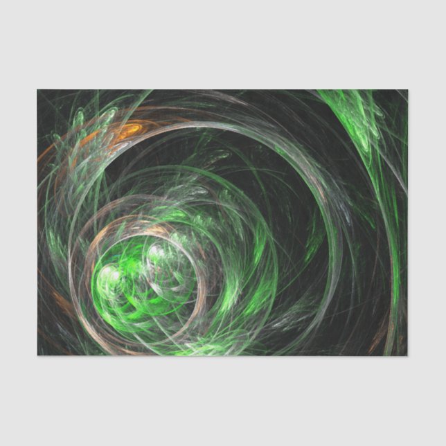 Papier Mousseline L'art Abstrait vert du monde entier (Recto)