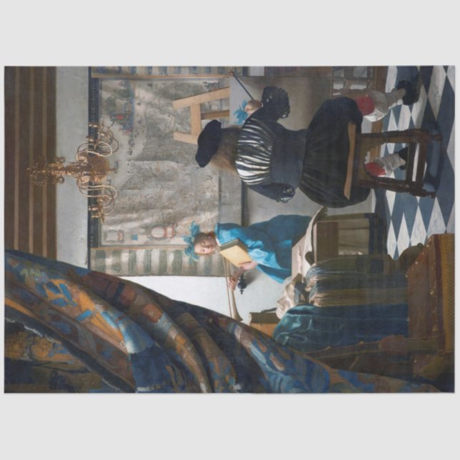 Papier Mousseline L'art de la peinture, Johannes Vermeer, 1666-1667 (Recto)