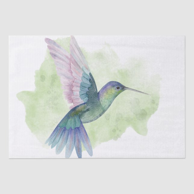 Papier Mousseline L'art de l'aquarelle des colibris (Recto)