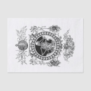 Papier Mousseline L'art squelette Vintage pour la découpage d'Hallow