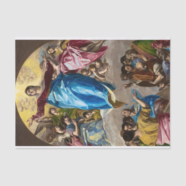 Papier Mousseline L'Assomption de la Vierge par El Greco (Recto)