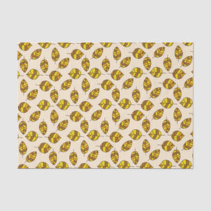 Papier Mousseline L'automne jaune laisse un Motif de feuilles graphi