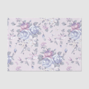 Papier Mousseline lavande, bleu, roses, pays, minable, chic,