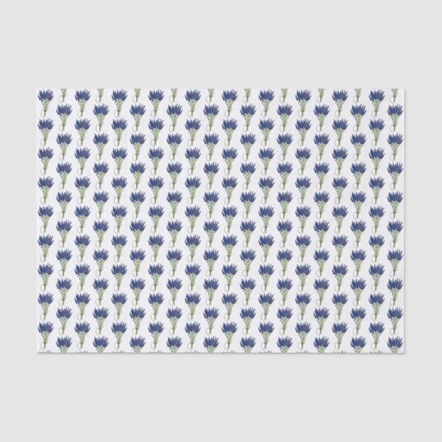 Papier Mousseline Lavande Bouquet Fleur violet Impression florale (Recto)