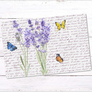 Papier Mousseline Lavande de découpage papillon aquarelle