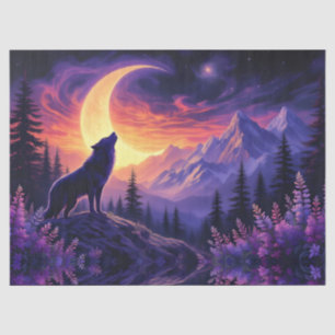Papier Mousseline Lavande de lune du croissant de loup du ciel de nu