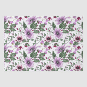 Papier Mousseline Lavande fleurs sans couture motif
