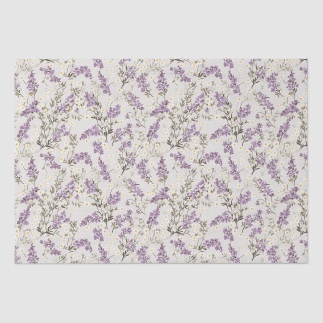 Papier Mousseline Lavande Lilac Design (Recto)