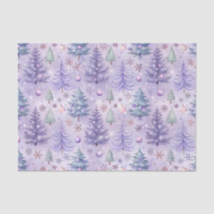 Papier Mousseline Lavande Noël hiver